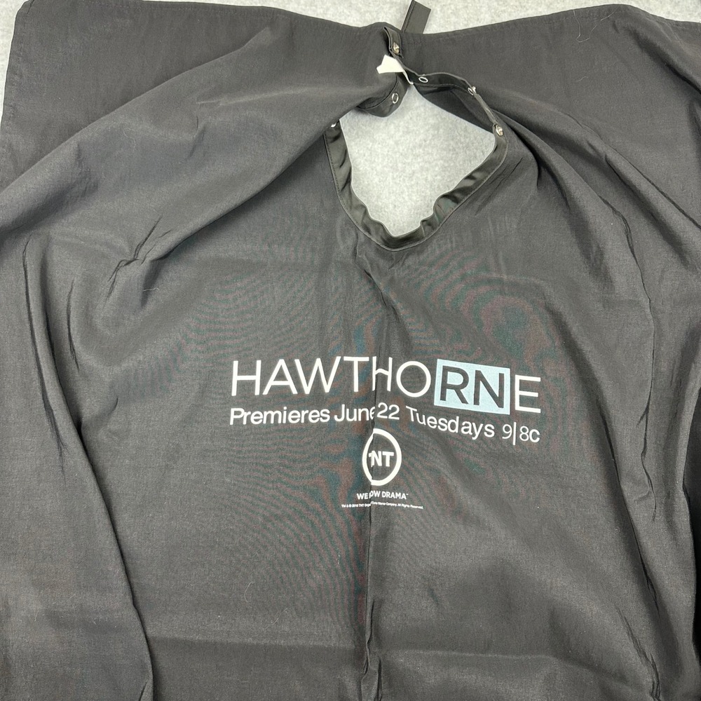 TNT Hawthorne TV Series Promo Salon Barber Cape Black Snap Neck 2010 Collectible